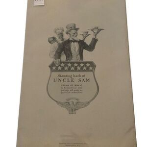 Vintage 1918 Uncle Sam Cream Of Wheat Ad Advertisement